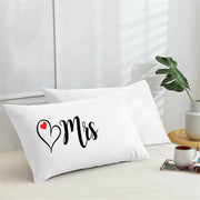 Personalized Mr and Mrs Pillowcases Wedding Gift Cotton