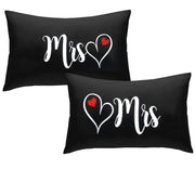 Personalized Mr and Mrs Pillowcases Wedding Gift Cotton