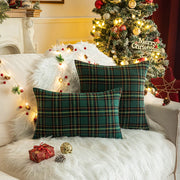 Living Room Sofa Christmas Red Plaid Pillow Case Modern Cushion Cover