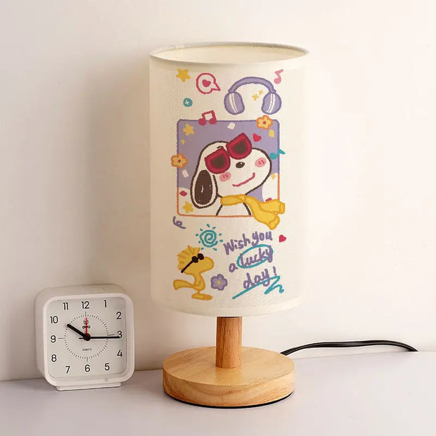 Snoopy Peanuts cartoon cute bedroom bedside lamp decorative ornaments children's room lamp