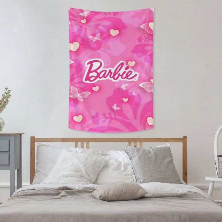 Barbie Hot Pink Tapestry  Room Décor Aesthetic Home Decoration Bedroom Wall Art