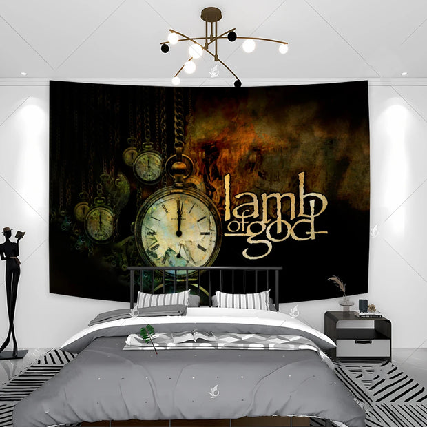 American Pop-Rock Lamb Of Gods Background Decorative Tapestry