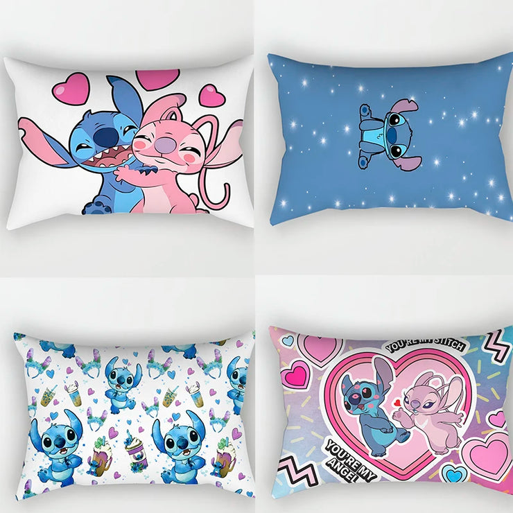 30x50cm Disney Stitch Throw Pillowcase Anime Cartoon Lilo & Stitch Printing Sofa Pillow