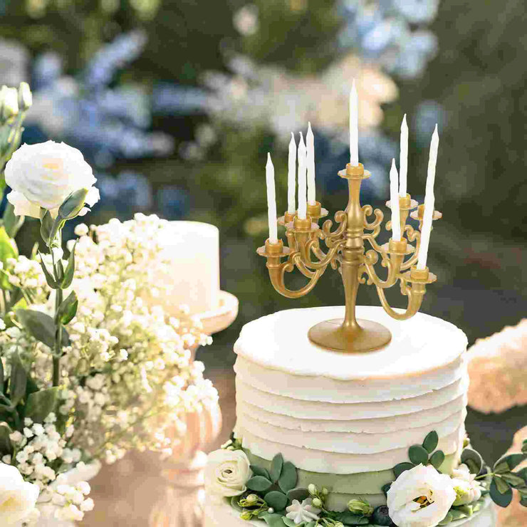 Cake Scenic Candles Topper Chandelier Reusable Wedding Cupcake Decor