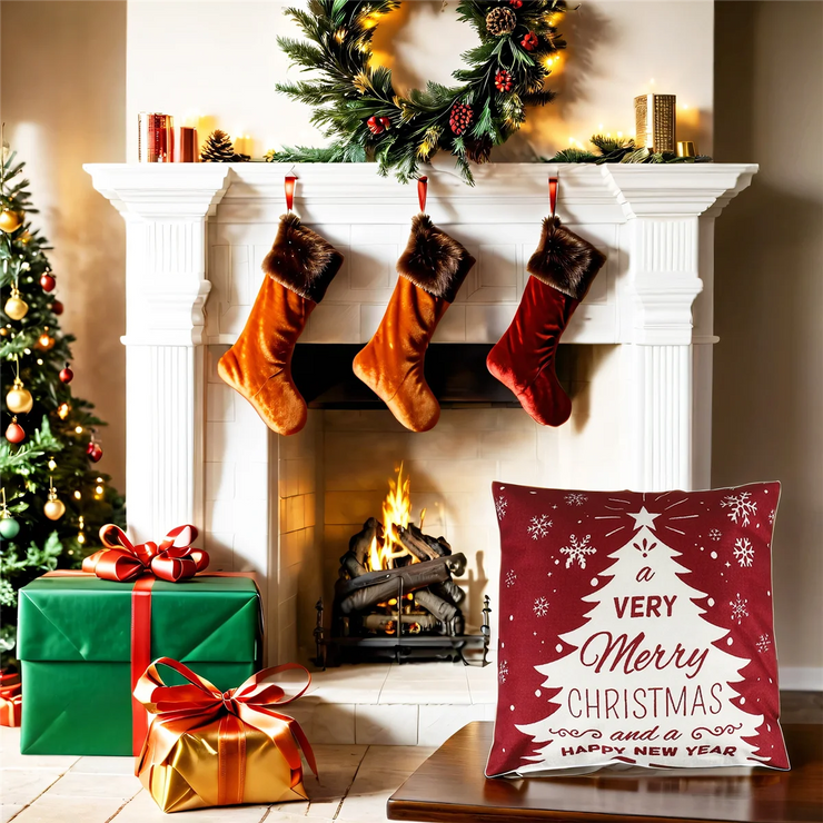 Christmas Pillow Cover, Decor for Home,Xmas Decorations Throw Cushion Case for Home