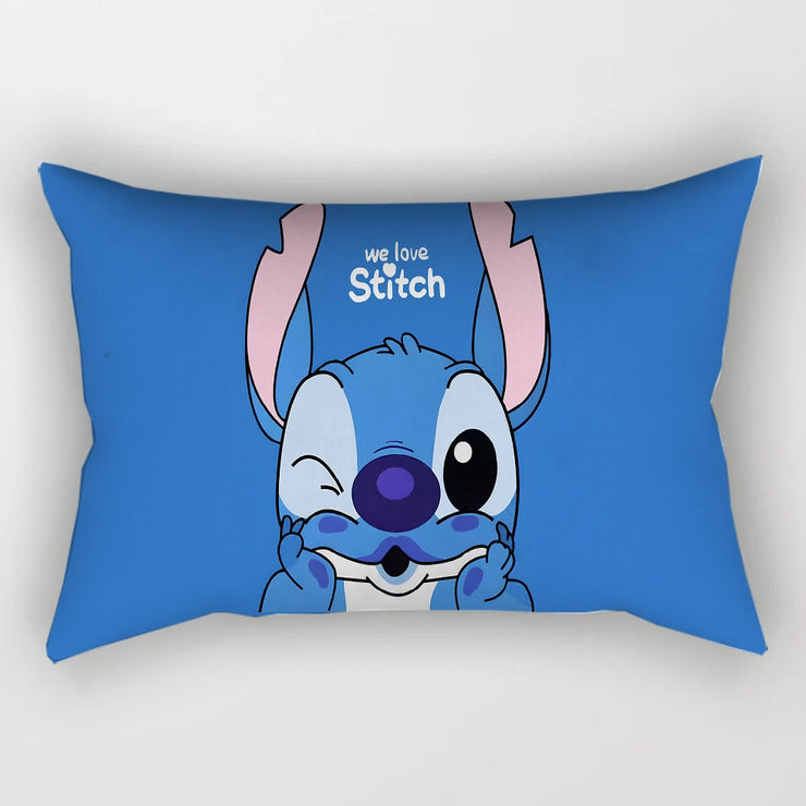 30x50cm Disney Stitch Throw Pillowcase Anime Cartoon Lilo & Stitch Printing Sofa Pillow