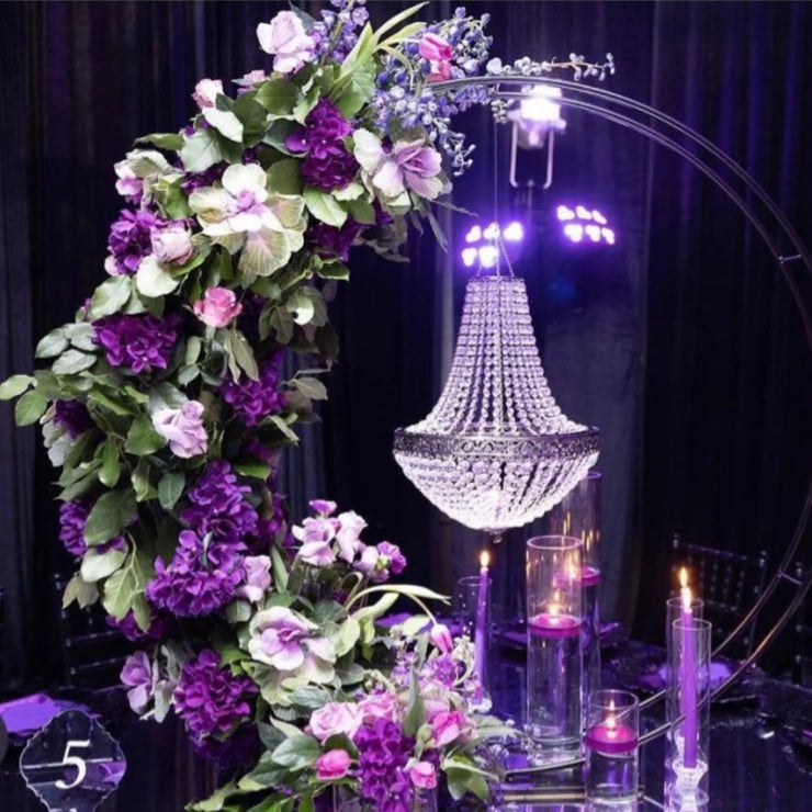 light Crystal Metal Vase Flower Stand Holders for wedding Centerpiece Chandelier