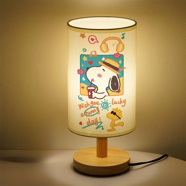 Snoopy Peanuts cartoon cute bedroom bedside lamp decorative ornaments children's room lamp