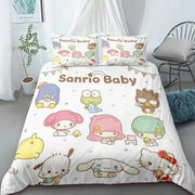 Duvet Cover Hello Kitty Cartoon Bedding Set Quilt Cover Bedroom Single Queen Size Children's Gift Bedroom Decoration