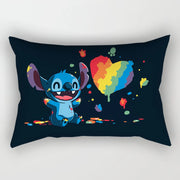 30x50cm Disney Stitch Throw Pillowcase Anime Cartoon Lilo & Stitch Printing Sofa Pillow