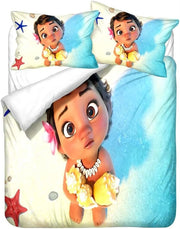 Anime Moana Maui Quilt Duvet Cover Disney Moana Bedding Set and Pillowcase