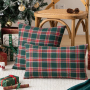 Living Room Sofa Christmas Red Plaid Pillow Case Modern Cushion Cover