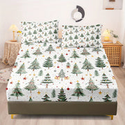 Fiber Polyester Christmas Tree Flashing Digital Bed Sheet Set, Soft, Comfortable, Bed, Eight Sizes