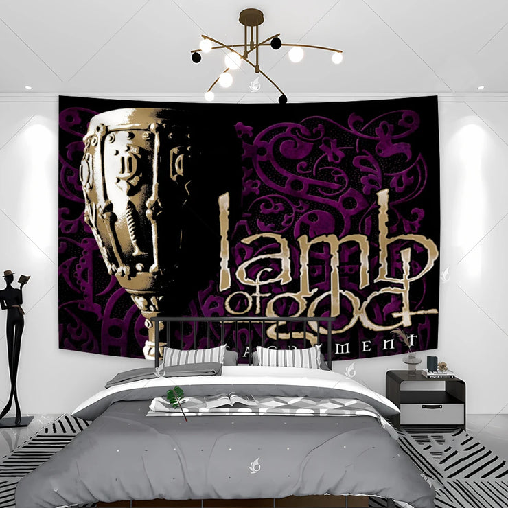 American Pop-Rock Lamb Of Gods Background Decorative Tapestry