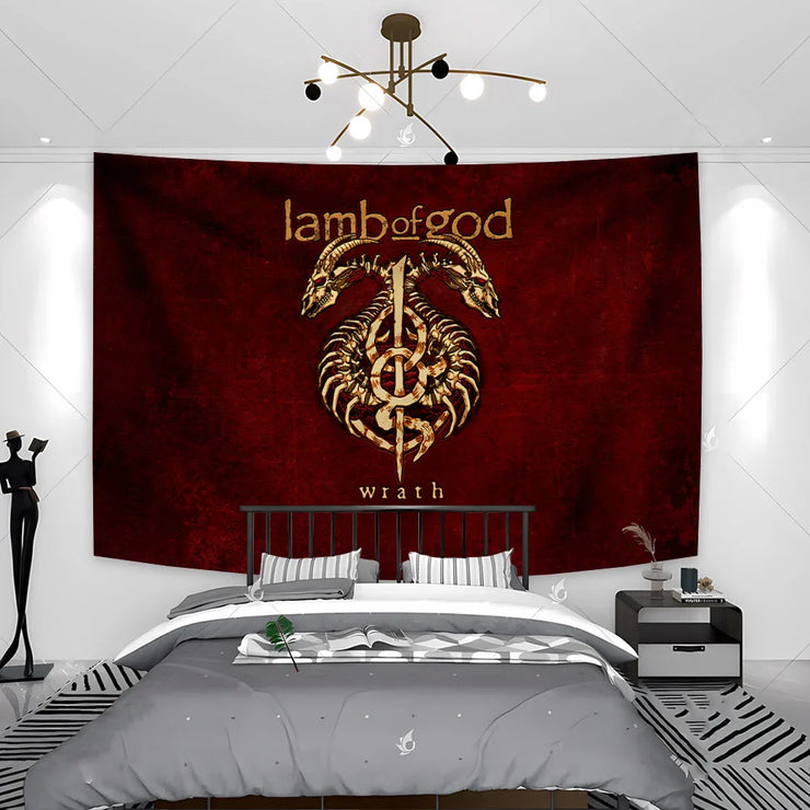 American Pop-Rock Lamb Of Gods Background Decorative Tapestry