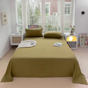 Simple Solid Color Olive Green Bed Sheet Set, Ultra-Soft Sheets