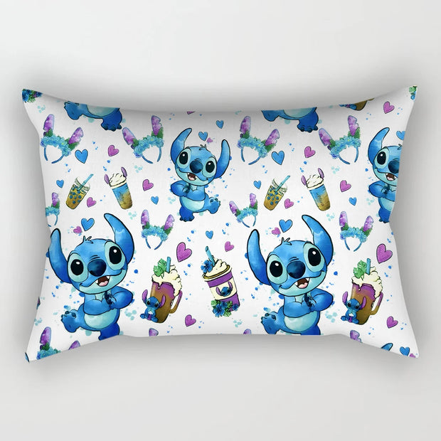 30x50cm Disney Stitch Throw Pillowcase Anime Cartoon Lilo & Stitch Printing Sofa Pillow