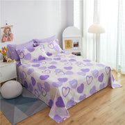 Cartoon Star Flat Sheet Twin Kawaii Yellow Stars Bed Sheet Set For Child Teen Room