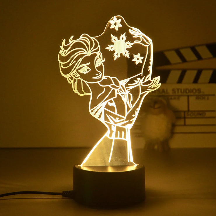 New Cute Disney Princess Cartoon figure Night Light  stand Fairy Tinkerbell